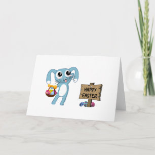 Osterhase wünscht Frohe Ostern Karte