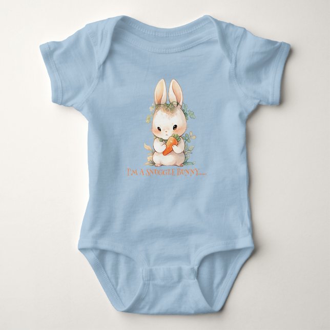 Osterhase zu essen Carrot Baby Strampler (Vorderseite)