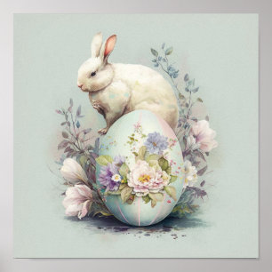 Osterhase zwischen den Blüten Poster