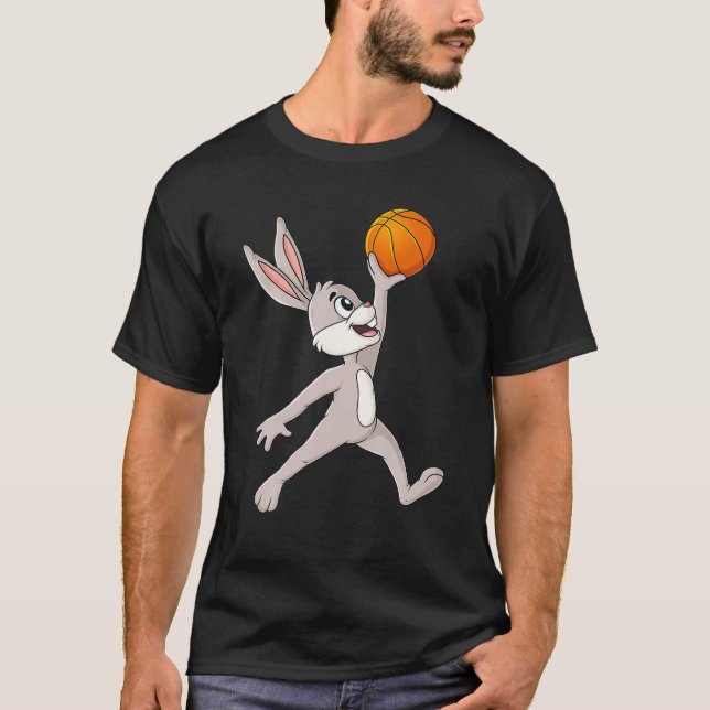 Osterhasen A Dunkelbasketball T-Shirt (Vorderseite)