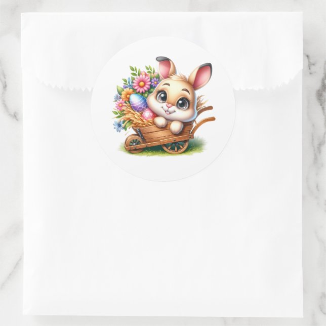 Osterhasen-Aufkleber Runder Aufkleber (Tasche)