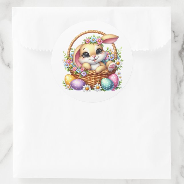 Osterhasen-Aufkleber Runder Aufkleber (Tasche)
