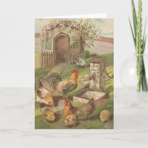 Osterhasen aus der Vintage-Zeit Feiertagskarte