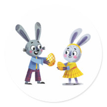 Osterhasen-Austauschaufkleber