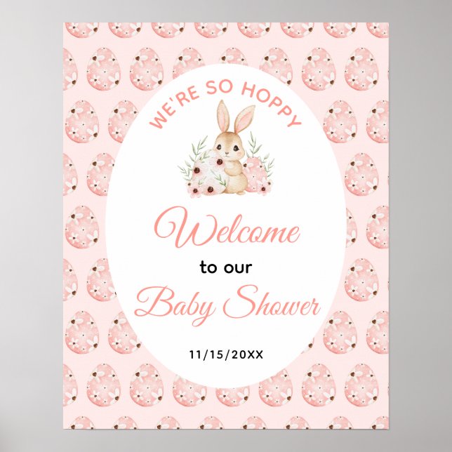 Osterhasen-Baby-Party Poster (Vorne)