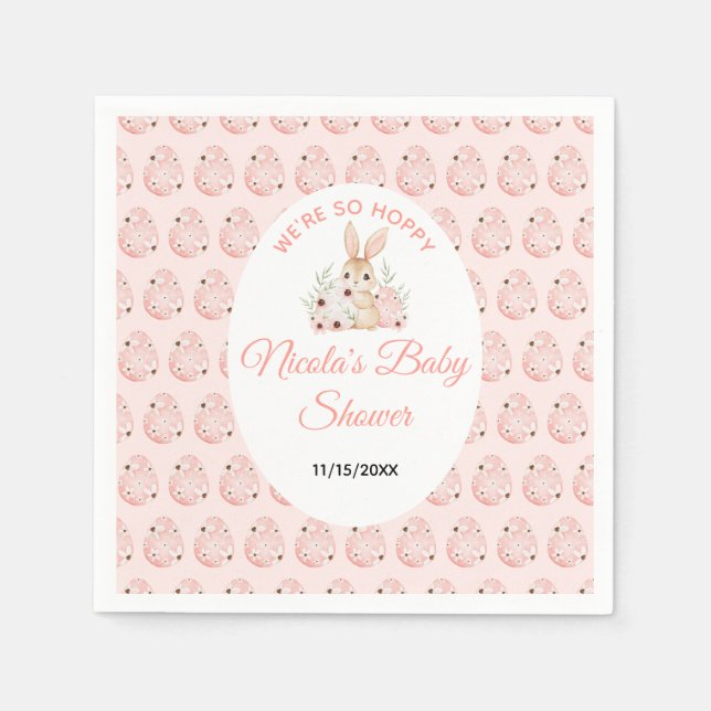 Osterhasen-Baby-Party Serviette (Vorderseite)