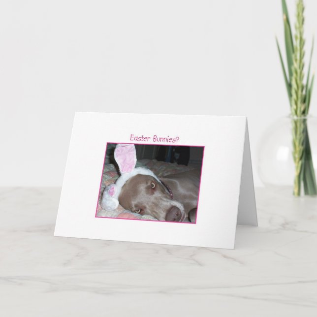 Osterhasen? Bah Humbug! Feiertagskarte (Vorderseite)