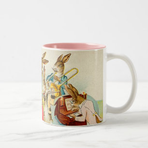 Osterhasen-Band-Tasse im Vintage-Stil Zweifarbige Tasse