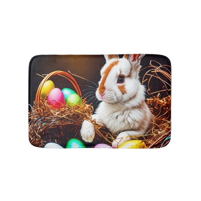 Osterhasen Basket & Eier Badematte (Vorderseite)