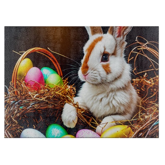 Osterhasen Basket & Eier Schneidebrett (Vorderseite)