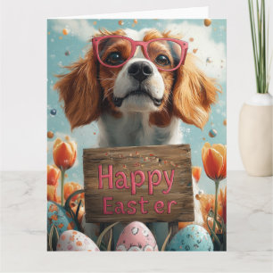 Osterhasen Basset Hound Eier Karte