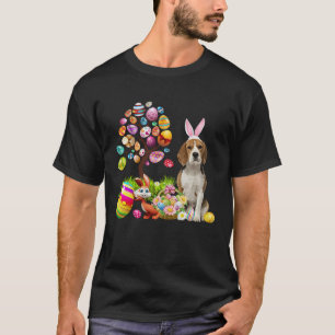 Osterhasen Beagle Hund Ohrbaum Ei Korb T-Shirt