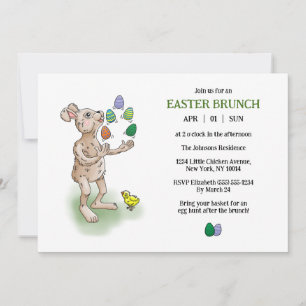 Osterhasen-Brunch Einladung