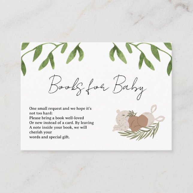 Osterhasen-Bücher für Baby, MädchenBaby-Dusche Begleitkarte (Vorderseite)