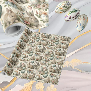 Osterhasen-Dekorative Ostereier Frühlingsflorales Geschenkpapier