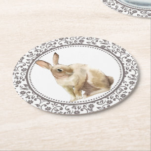 Osterhasen-Design Runder Pappuntersetzer