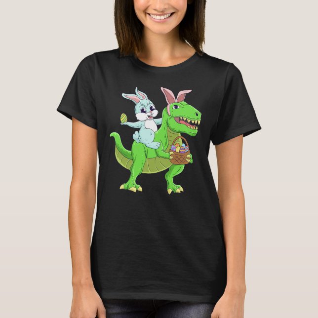 Osterhasen Dinosaur T Rex Osterkids Junge T-Shirt (Vorderseite)