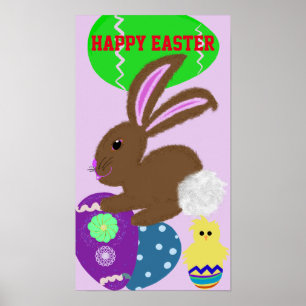 Osterhasen-Eier-Feiertagsplakat Poster