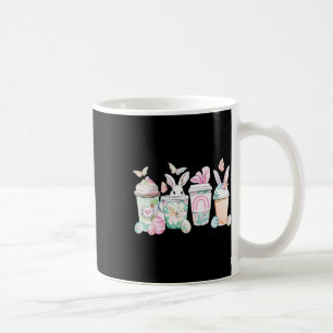 Osterhasen Eier Kaffee Becher Latte Eiscrème Frau Kaffeetasse