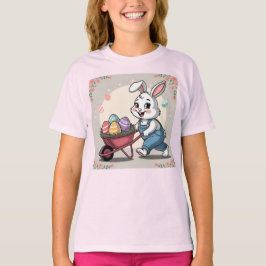Osterhasen-Eier Rollkarren & Blume T-Shirt