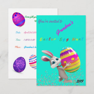 Osterhasen-Eier-Suche mit Streuseln Einladung