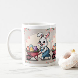 Osterhasen-Eier und Rollkarren Kaffeetasse