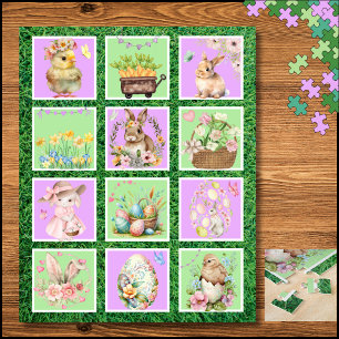 Osterhasen-Farbenblock-Puzzle Puzzle