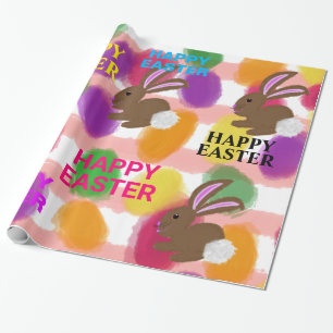 Osterhasen-farbige Eier Geschenkpapier