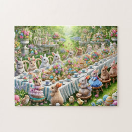 Osterhasen-Feier Wald Abendparty  Puzzle