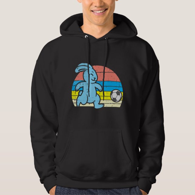 Osterhasen Fußball Retro Football Boys Gi Hoodie (Vorderseite)