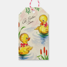 OSTERHASEN-GESCHENKETIKETT VINTAGE