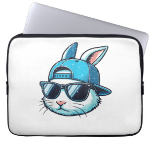 Osterhasen-Gesicht-Baseballcap-Sonnenbrille-Hase B Laptopschutzhülle