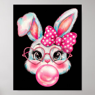 Osterhasen-Gesicht Mädchen Coquette Ostern Kinder Poster