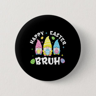 Osterhasen-Hase-Fröhlicher-Ostern-Gnom Button
