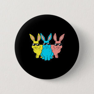 Osterhasen Hip Hop Trio Bunnies Fun Boys Girls K Button