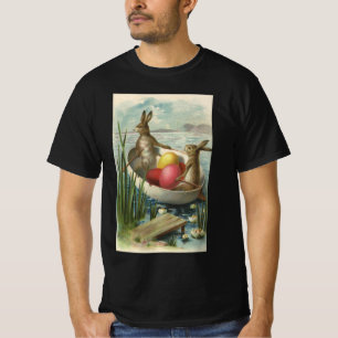 Osterhasen im Boot mit Ostereiern T-Shirt