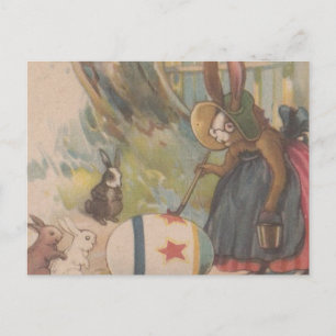 Osterhasen im Vintage-Stil Feiertagspostkarte