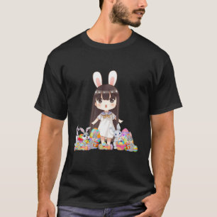 Osterhasen Japanischer Anime Merch Niedlich Manga T-Shirt