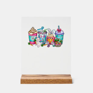 Osterhasen Kaffee-Hasen-Tassen Latte Eiskaffee Fra Acrylschild
