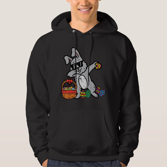 Osterhasen Kaninchen Basket Niedlicher Junge Junge Hoodie (Vorderseite)