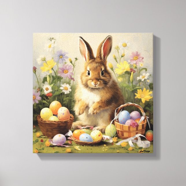 Osterhasen-Kaninchen Kunst Leinwanddruck (Vorderseite)