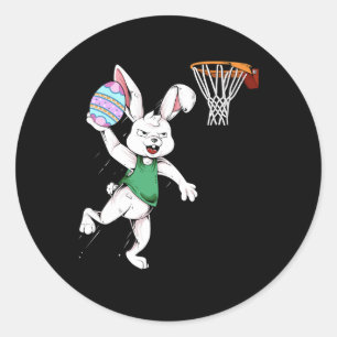 Osterhasen Kinder Jungen Männer Rabbit Dunking Bys Runder Aufkleber