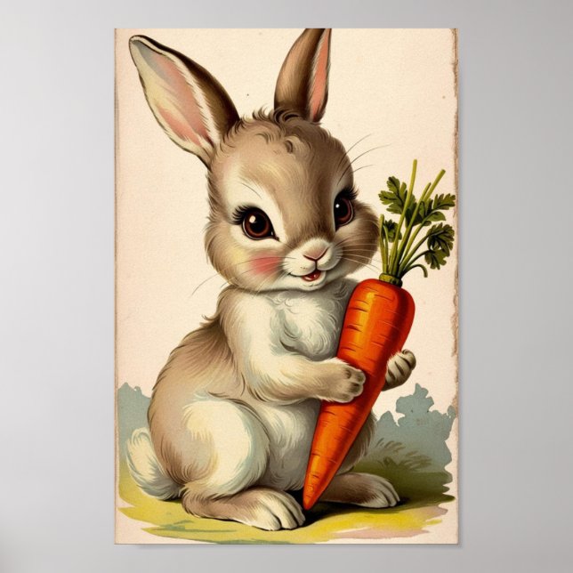 Osterhasen Kinderzimmer an der Ostsee Poster (Vorne)