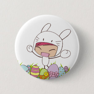 Osterhasen-Knopf Button