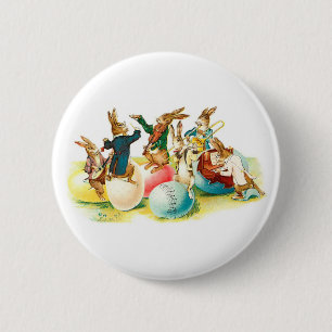 Osterhasen-Konzert Vintage Button