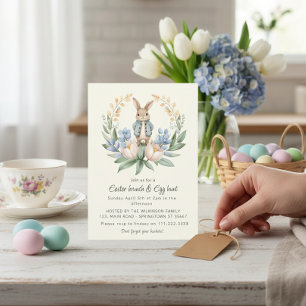 Osterhasen Kranz Frühling Brunch Ostereiersuche Ei Feiertagskarte