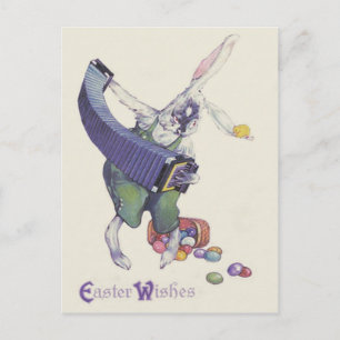 Osterhasen-Küken-Korb bunte Eier Feiertagspostkarte
