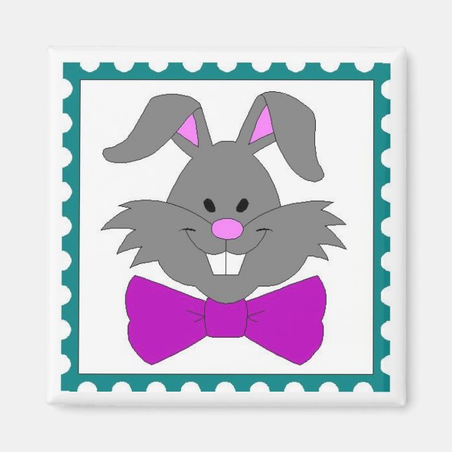 Osterhasen Kunst Magnet (Vorne)