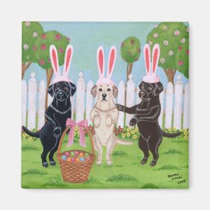 Osterhasen Labradors!! Magnet