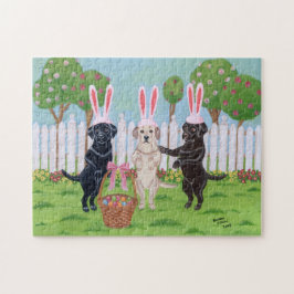 Osterhasen Labradors Puzzle